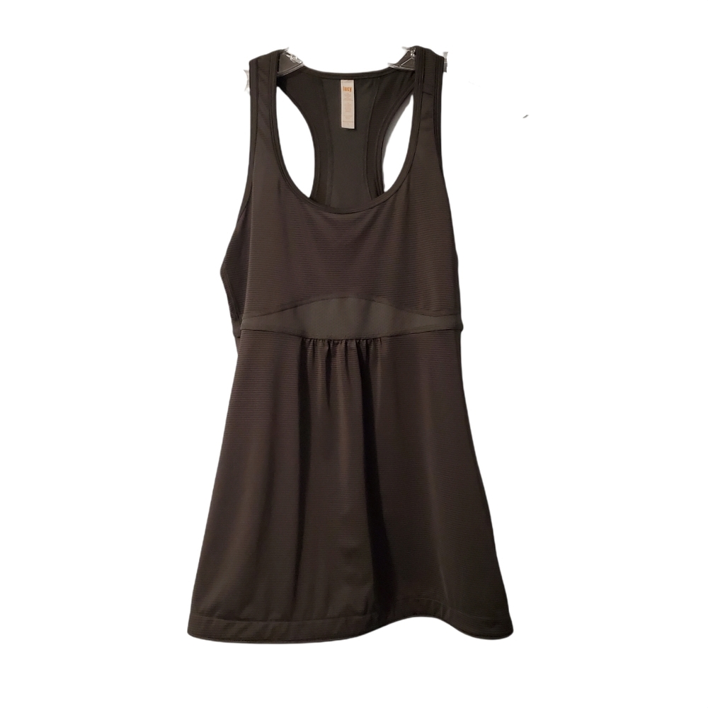 Lucy Athletic Racerback Tank Top Black Striped